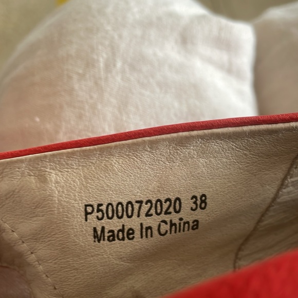 FLY LONDON Red Women's Open-Toe Leather Shoes - Picture 7 of 7